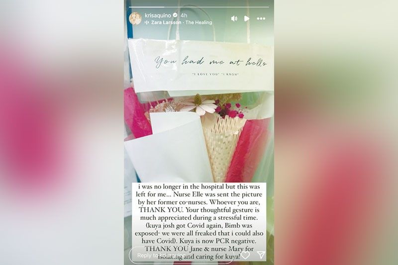 Pero nagpakilig sa bulaklak...Kris nakalabas na sa hospital, na-stress sa COVID ni Joshua!