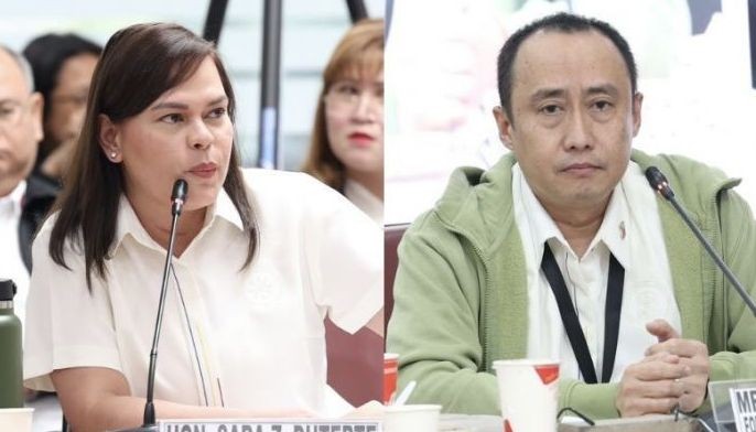 Composite photo shows Vice President Sara Duterte and former Department of Education special disbursing officer Edward Fajarda attending the House Committee on Good Government and Public Accountability's seventh hearing on Monday, Nov. 25, 2024.