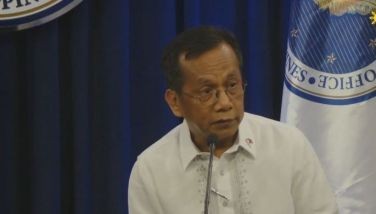 National Economic and Development Authority chief Arsenio Balisacan conducts a press briefing in Malaca&Atilde;&plusmn;an Palace on November 28, 2024.