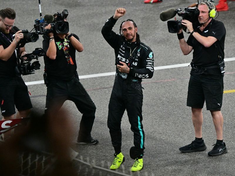 Hamilton ends Mercedes era with cheers, tears and a rousing drive