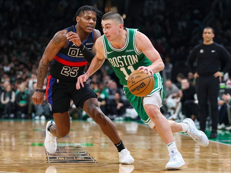 Shorthanded Celtics cruise past Pistons