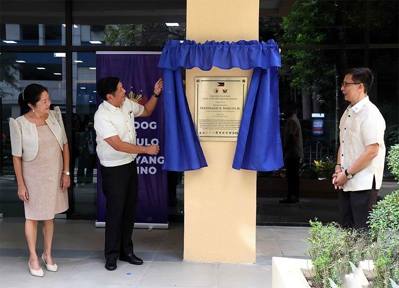 Marcos opens one-stop center for OFWs in Makati