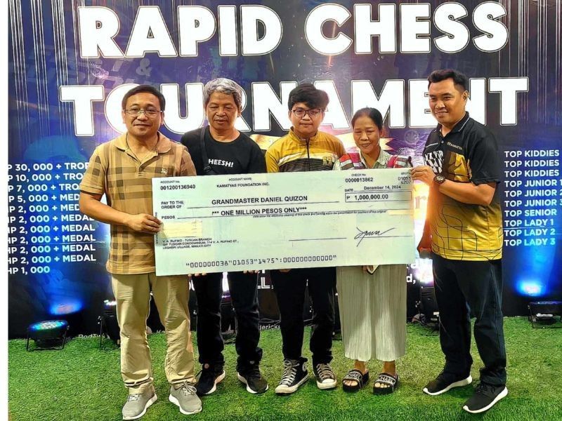 Quizon P1 million richer after GM norm