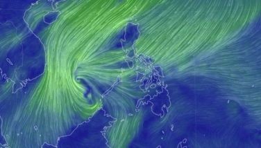 Satellite rendering shows Tropical Depression Romina taken 12:35 p.m., Dec. 22, 2024.