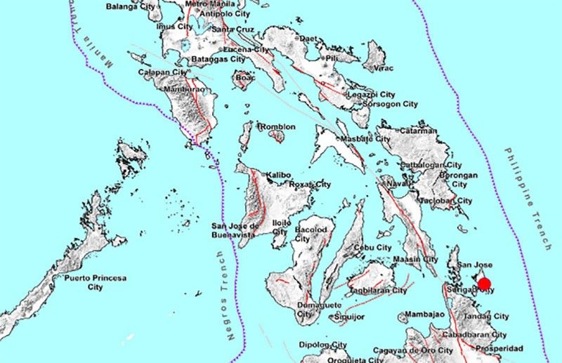 Moderate quake jolts Surigao del Norte