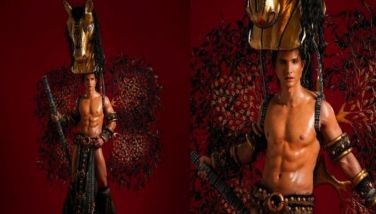 Markki Stroem wears 'Tikbalang' in Mister Universe 2024 national costume