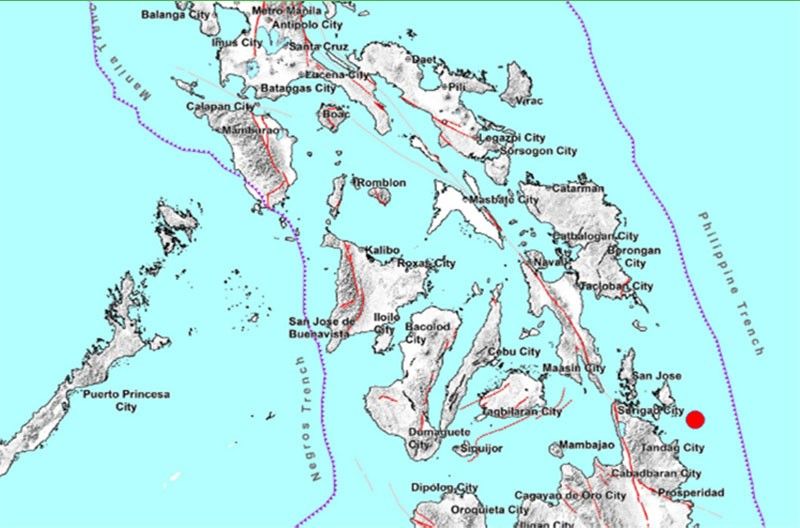 Quake jolts Surigao del Norte