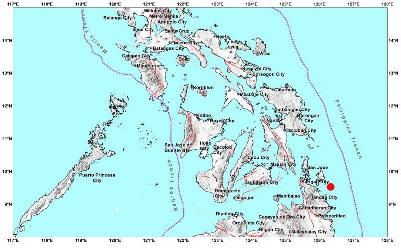 5.6-magnitude earthquake rattles Surigao del Norte