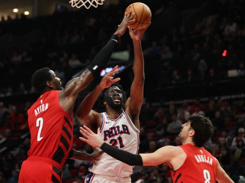 Embiid sizzles with 37 points as Sixers rout Trail Blazers