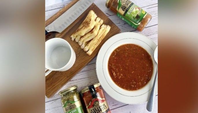 Recipe: Comforting Tomato Soup with Grilled Cheese Sandwich