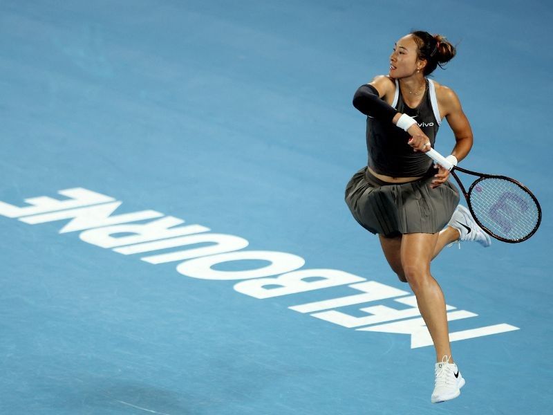 Zheng, Andreeva win as rain lashes Australian Open on day one