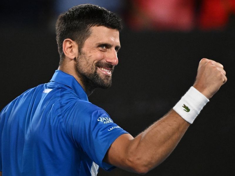 Djokovic posts record 430th  Slam singles match