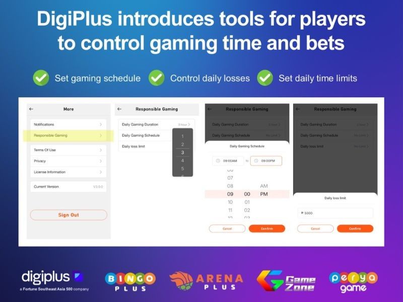 Options to control gaming time, bets highlight DigiPlus 'responsible gaming' push