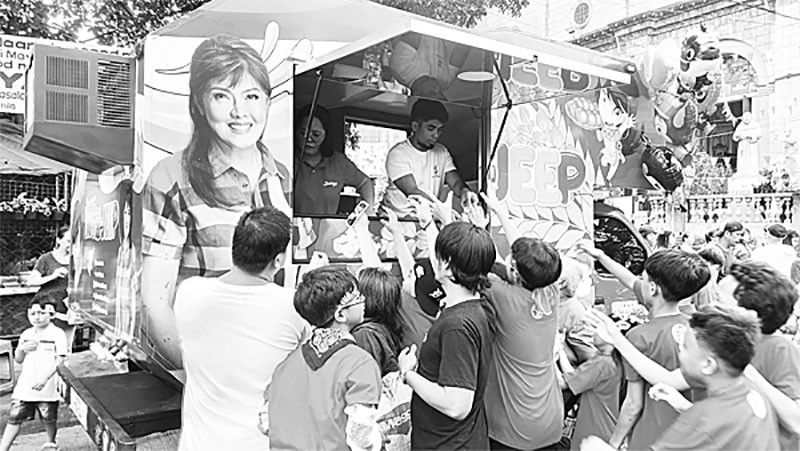 Nutri-jeep ni Sen. Imee, namahagi ng pagkain sa prusisyon sa Tondo