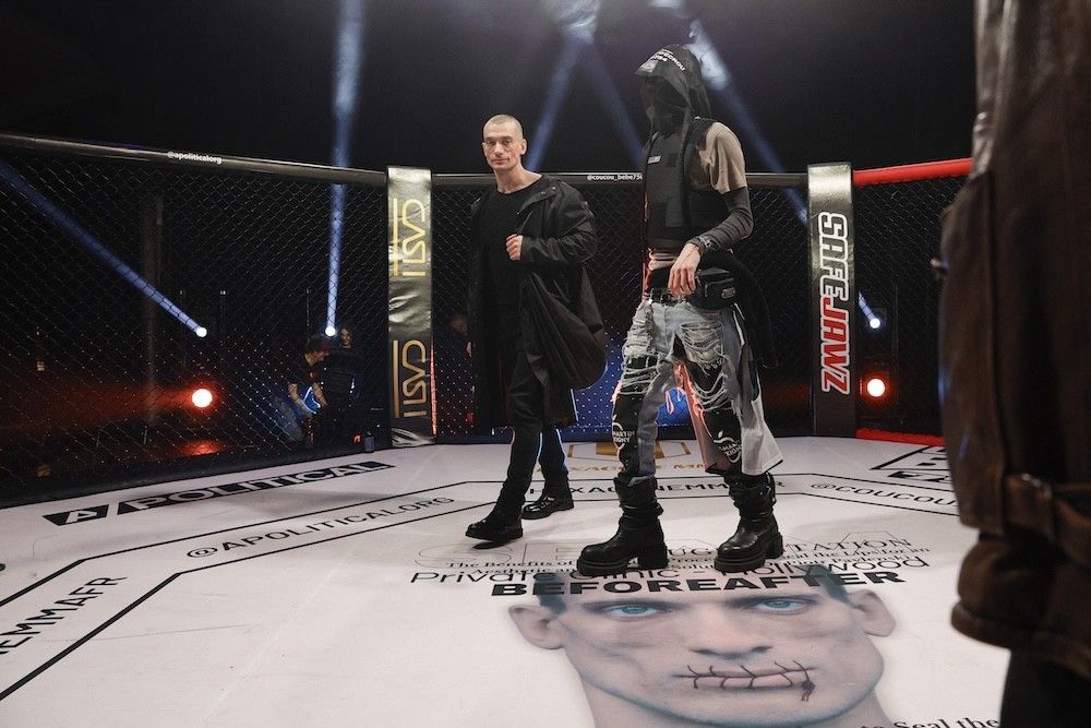 Mystery French designer Kanoush channels MMA at Paris fashion show