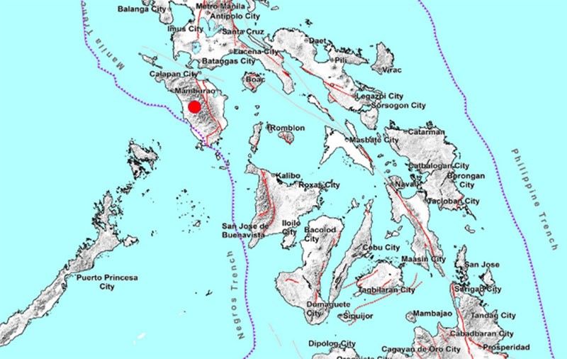 Quake rocks Occidental Mindoro