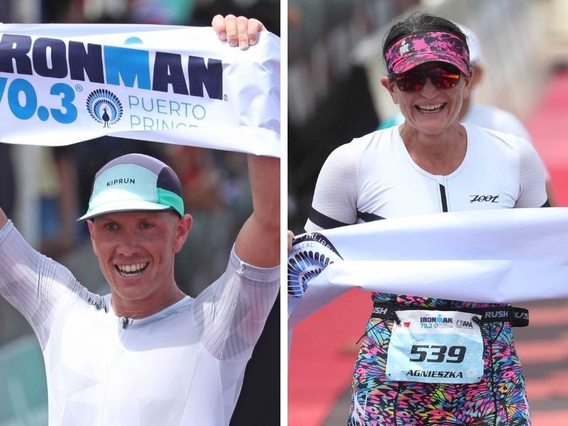 French, Polish rule IRONMAN 70.3 triathlon