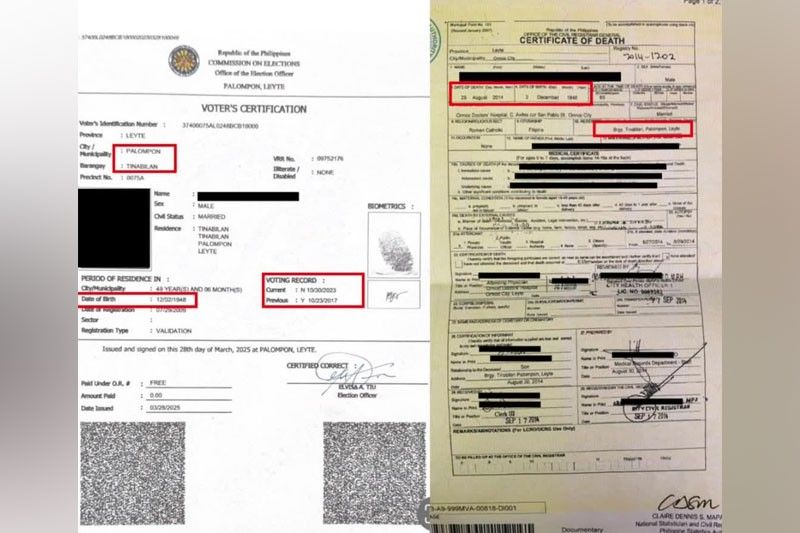 Dead Leyte resident found to be a voter