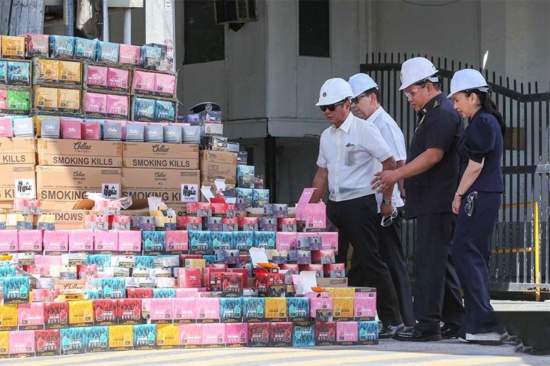 Marcos leads destruction of P3.3 billion vapes
