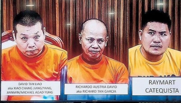 The PNP earlier said that the three &acirc; a Chinese national and two Filipinos &acirc; are now in police custody.&Acirc;&nbsp;Two other Chinese nationals believed to be principal suspects remain at large.