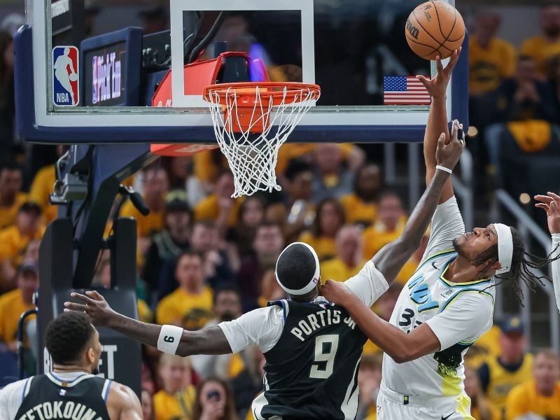 Pacers thump Bucks to open NBA playoffs