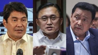 Composite photo shows Rep. Erwin Tulfo (ACT-CIS Party-List), incumbent Sen. Bong Go and former Sen. Lito Lapid who are running for senator in the 2025 midterm elections.