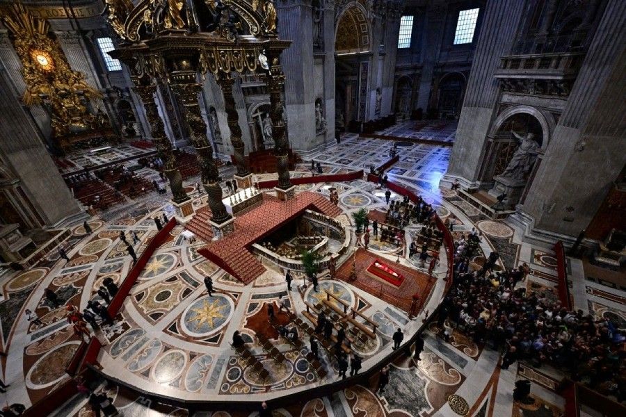 Huge crowds pack Vatican ahead of Pope Francis' funeral