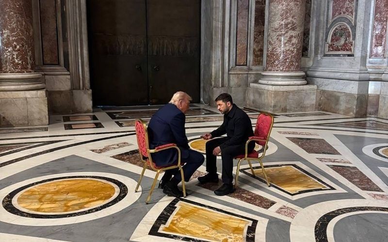 Trump, Zelensky meet on sidelines of pope's funeral