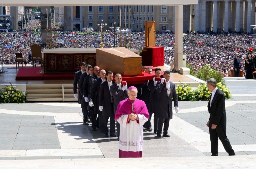 Pope Francis laid to rest as 400,000 mourn pope 'with open heart'