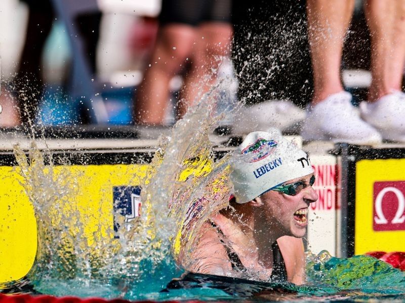 Scorching 1,500m return for Olympic great Ledecky in Florida