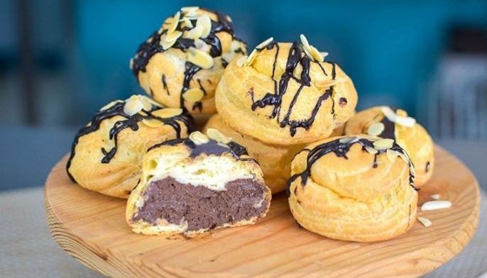 Chef Jackie Ang Po's Chocolate-glazed Cream Puffs recipe