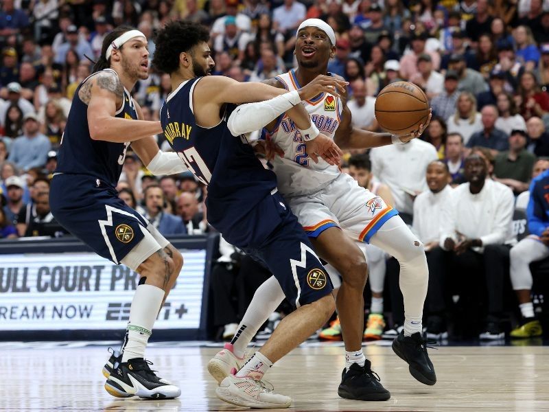 Thunder nip Nuggets, tie NBA playoff series at 2-2