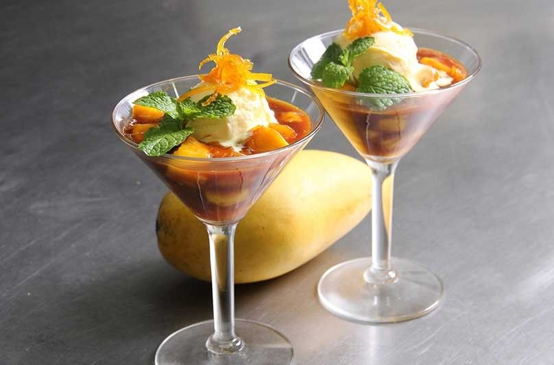 Flambeed Mango served during Pope Francis' 2015 papal visit