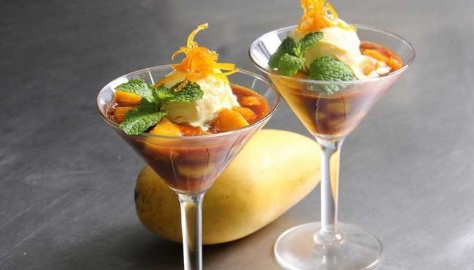 Flambeed Mango served during Pope Francis' 2015 papal visit