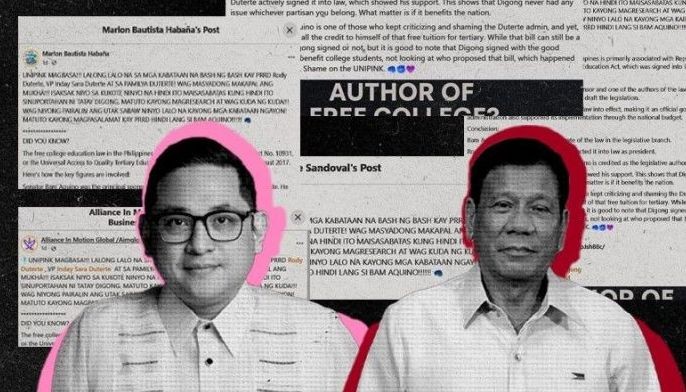 Identical posts thank Duterte for free tuition law after Bam's surprise Senate win