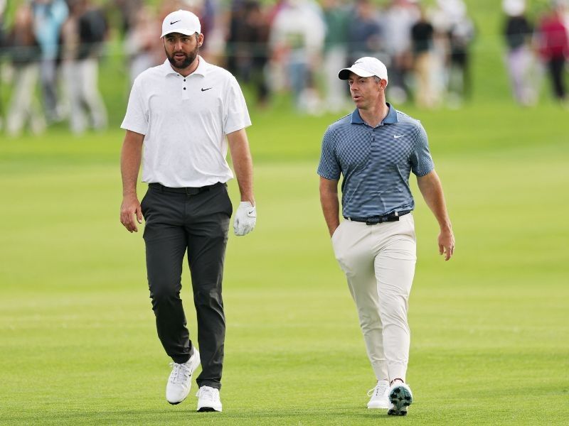 McIlroy, Scheffler, Schauffele gather for rainy PGA battle