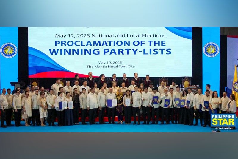 52 partylist iprinoklama na ng Comelec