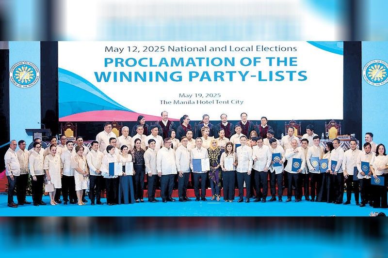52 party-lists proclaimed; 2 deferred over disqualification cases