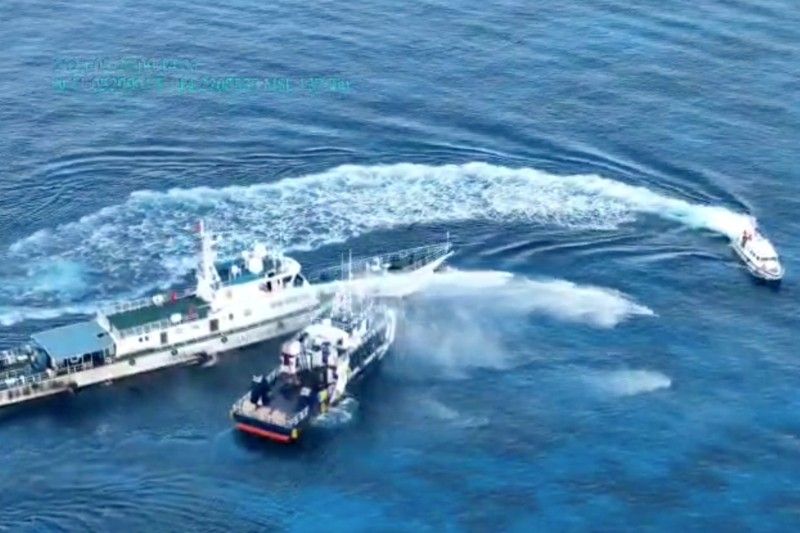 China blasts BFAR vessel with water cannon for the first time near Pag-asa