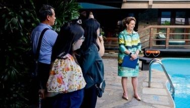 US Ambassador MaryKay Carlson shares story behind restored Vicente Manansala pool mosaic&nbsp;