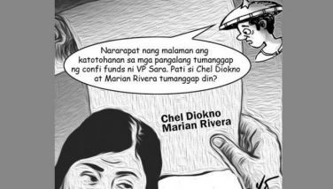 EDITORYAL &mdash; May lumutang na naman na mga kaduda-dudang pangalan