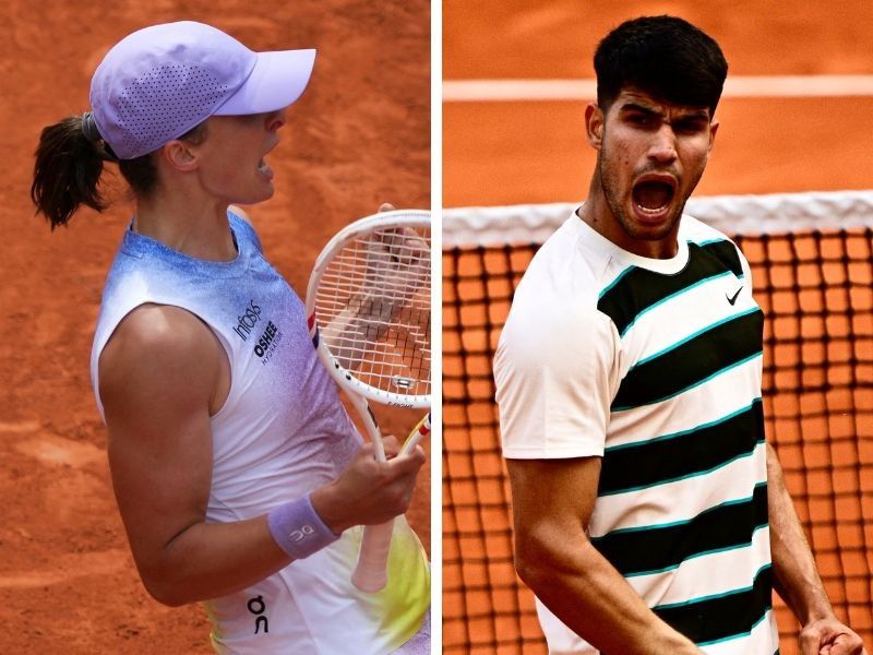 Alcaraz, Swiatek pass tough French Open tests