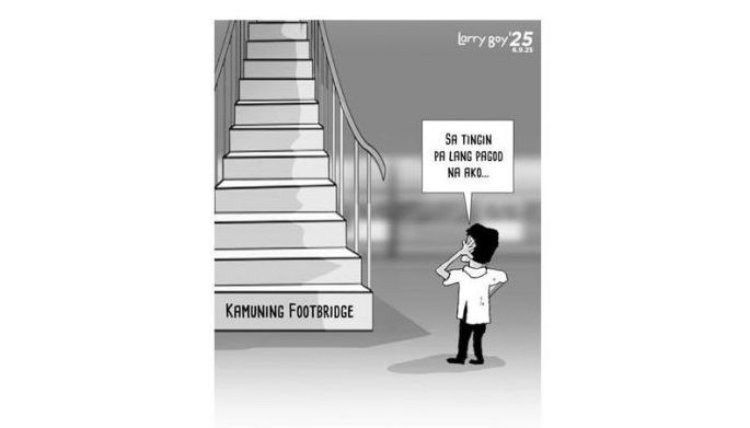EDITORYAL - Nasayang ang pera sa matarik na footbridge