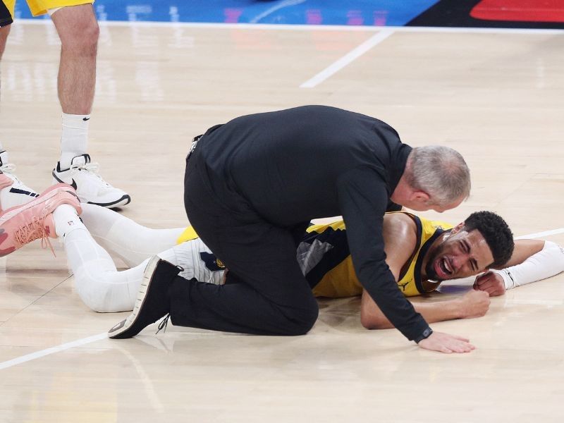 Pacers' Haliburton hurt, leaves Game 7 of NBA Finals vs Thunder