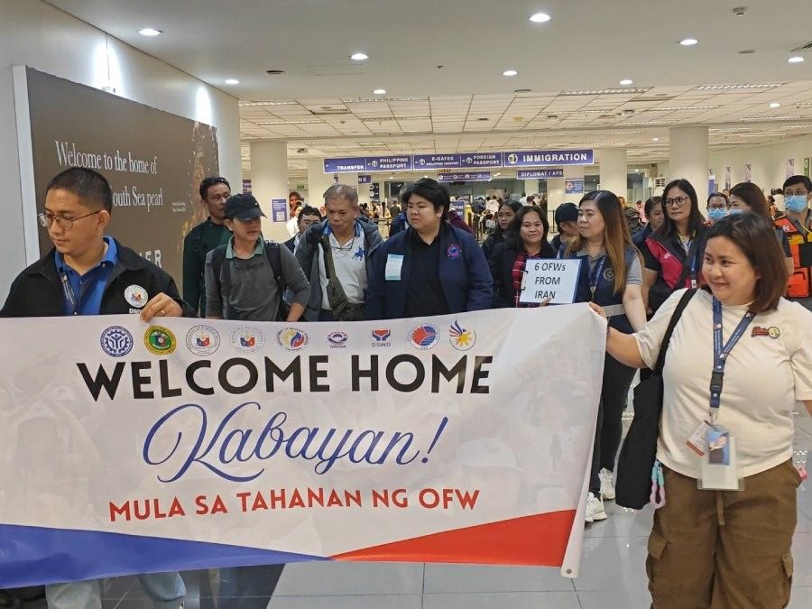6 Pinoy workers repatriated from Iran arrive safely in Manila