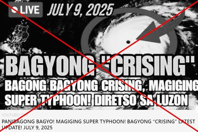 Fact check: Typhoon 'Crising' has not formed in past week