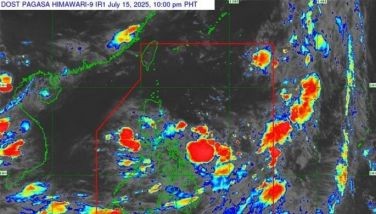 Moderate to heavy rains are expected nationwide due to the LPA and southwest monsoon, according to the Philippine Atmospheric, Geophysical and Astronomical Services Administration yesterday.