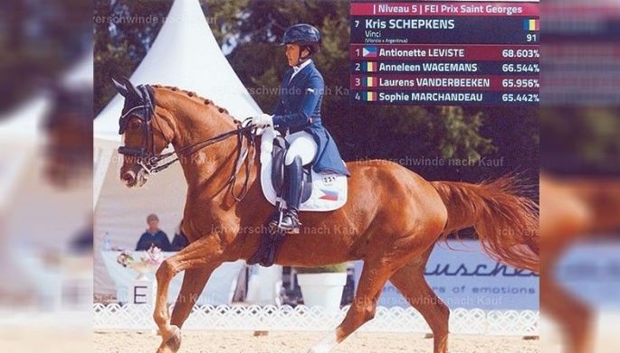 Leviste tops European dressage competition