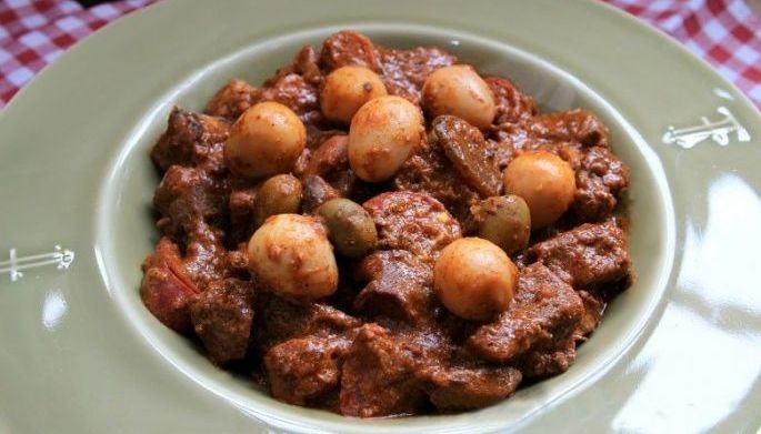 Morcon made into stew for rainy days