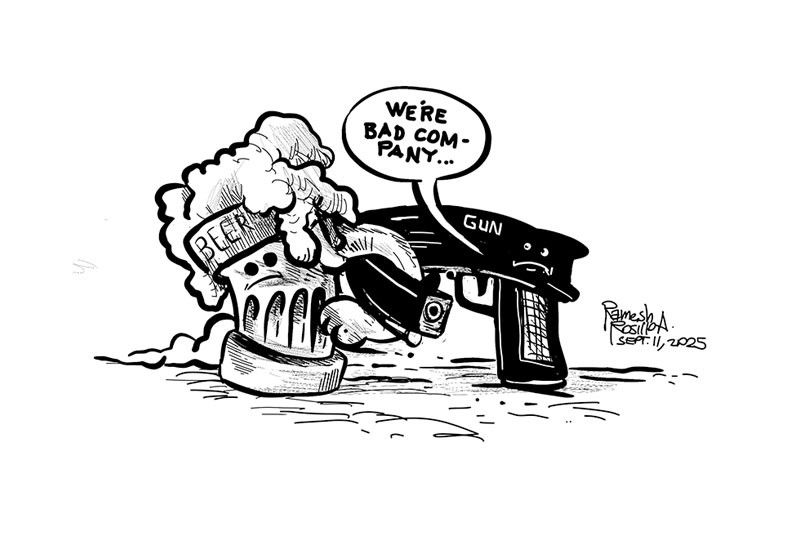 EDITORIAL — Drinking and guns